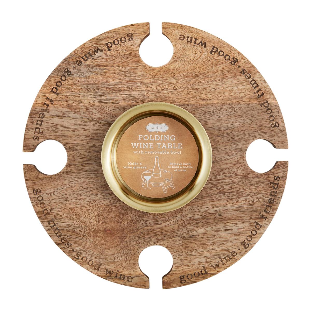 Folding Wine Table Cape May Wicker