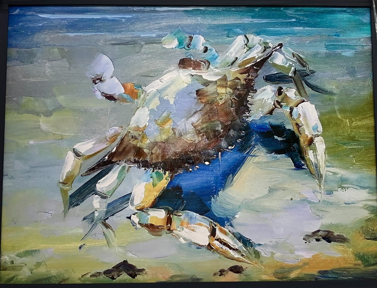 Blue Crab, Canvas Cape May Wicker