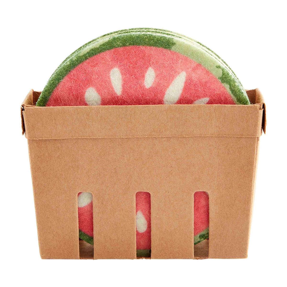 Melon Felt Coaster Set Cape May Wicker