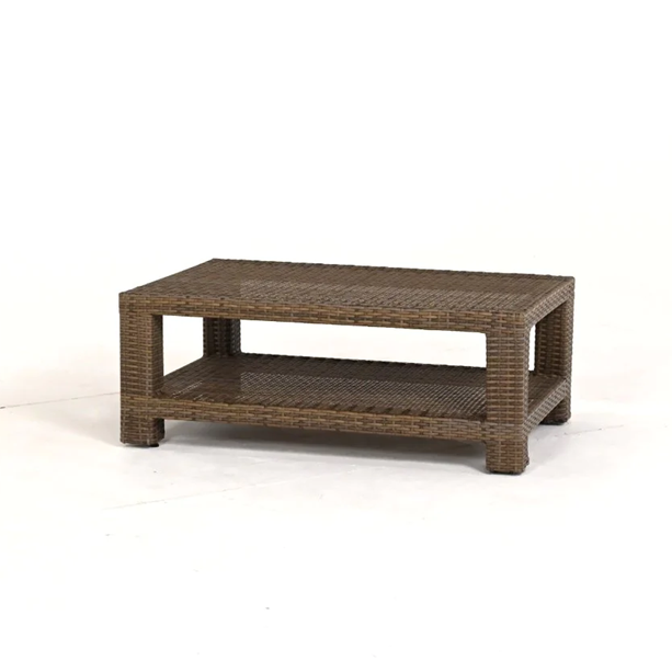 Bainbridge Rectangular Coffee Table w/ Glass Cape May Wicker