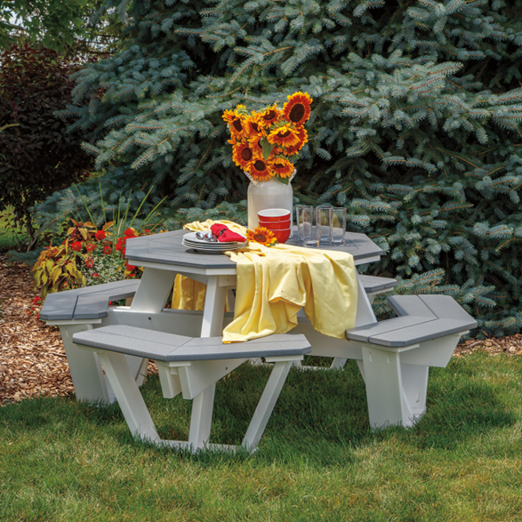 Casual Comfort Picnic Tables Cape May Wicker