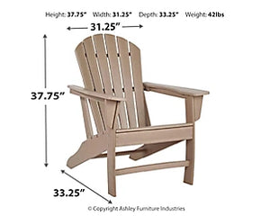 Grey/Brown Poly Adirondack Chair