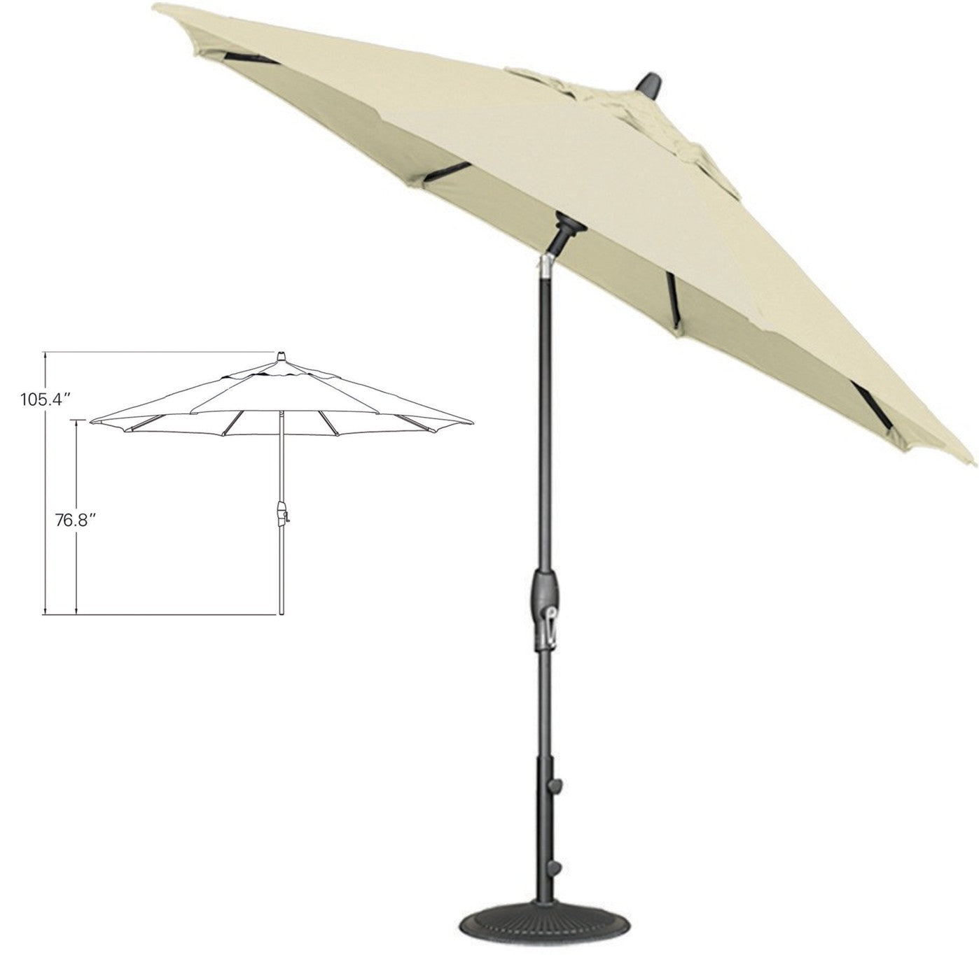 11' Auto Tilt Market Umbrella