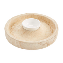 Load image into Gallery viewer, Paulownia Chip &amp; Dip Bowl Set