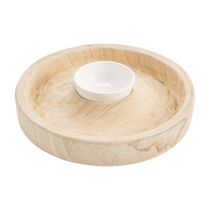 Paulownia Chip & Dip Bowl Set