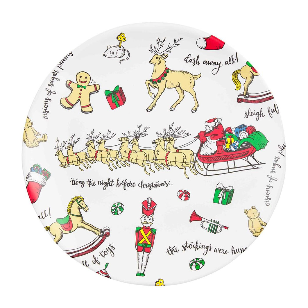 Night Before Christmas Melamine Plate