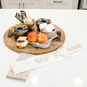 Oversized Round Wood Serving Board