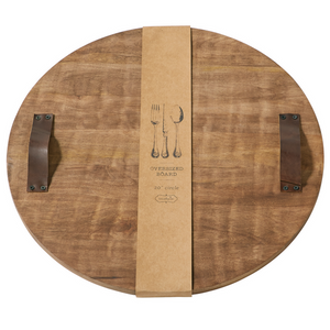 Oversized Round Wood Serving Board