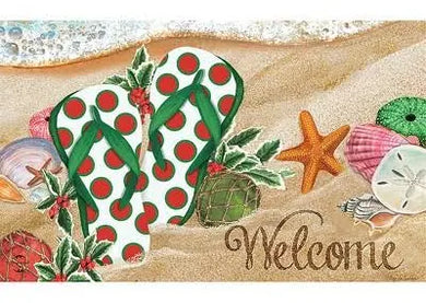 Coastal Christmas Beach Doormat