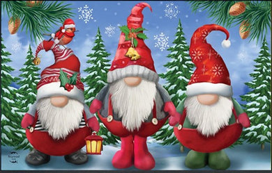 Winter Gnomes Christmas Doormat