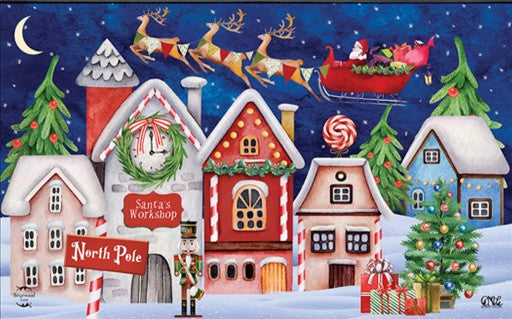 North Pole Magic Christmas Doormat
