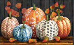 Elegant Pumpkins Doormat