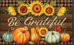 Fall Checkered Pumpkins Doormat
