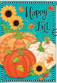 Whimsical Fall House Flag