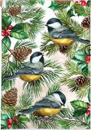 Winter Chickadees House Flag