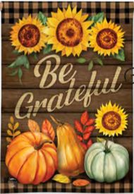 Be Grateful Fall House Flag