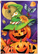 Happy Jack-O-Lanterns House Flag