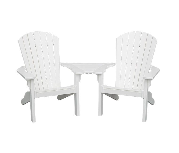 Oceanside Collection - Adirondack Settee with Slide in Table