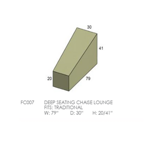 Deep Seating Chaise Lounge Cover