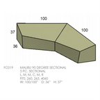 Malibu 90 Degree Sectional Cover