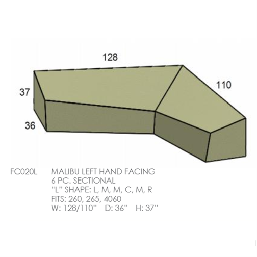 Malibu Left Hand Facing Cover
