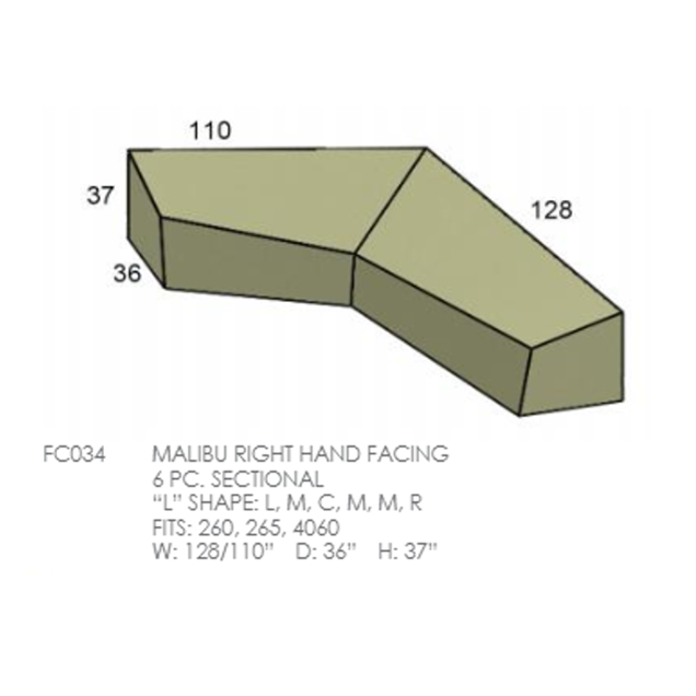 Malibu Right Hand Facing Cover