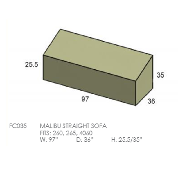 Malibu Straight Sofa Cover