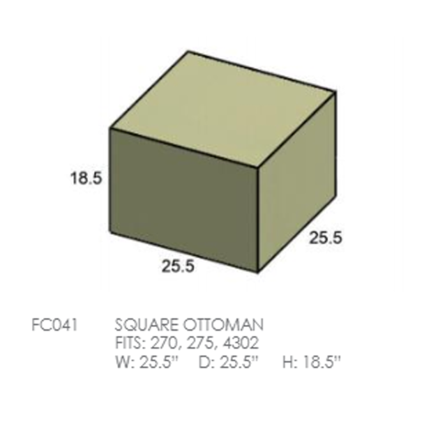 Square Ottoman Cover