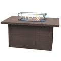 48" Woven Rectangular Fire Table
