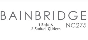 Bainbridge Sofa and 2 Swivel Gliders