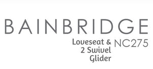 Bainbridge loveseat & 2 Swivel Gliders