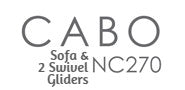 Cabo Sofa and 2 Swivel Glider
