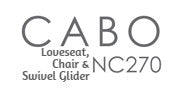 Cabo Loveseat, Chair & Swivel Glider