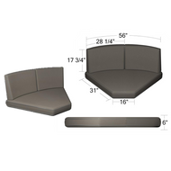 260/261 45 Sectional Cushions
