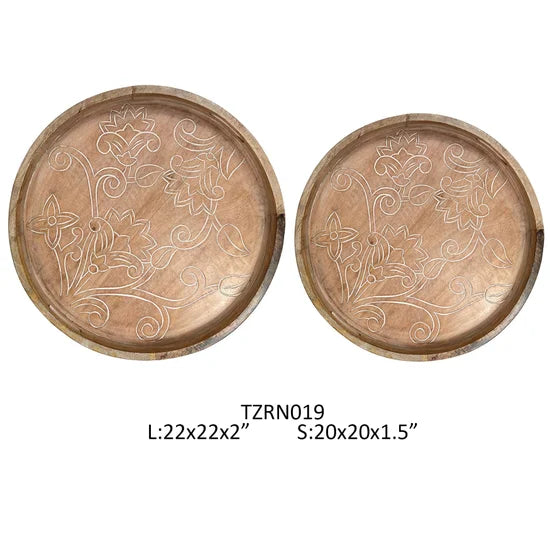 Wooden Tray Set Cape May Wicker