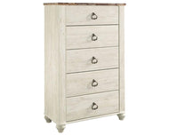 Willowton 5 drawer Dresser