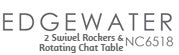 Edgewater 2 Swivel Rockers & Rotating Chat Table