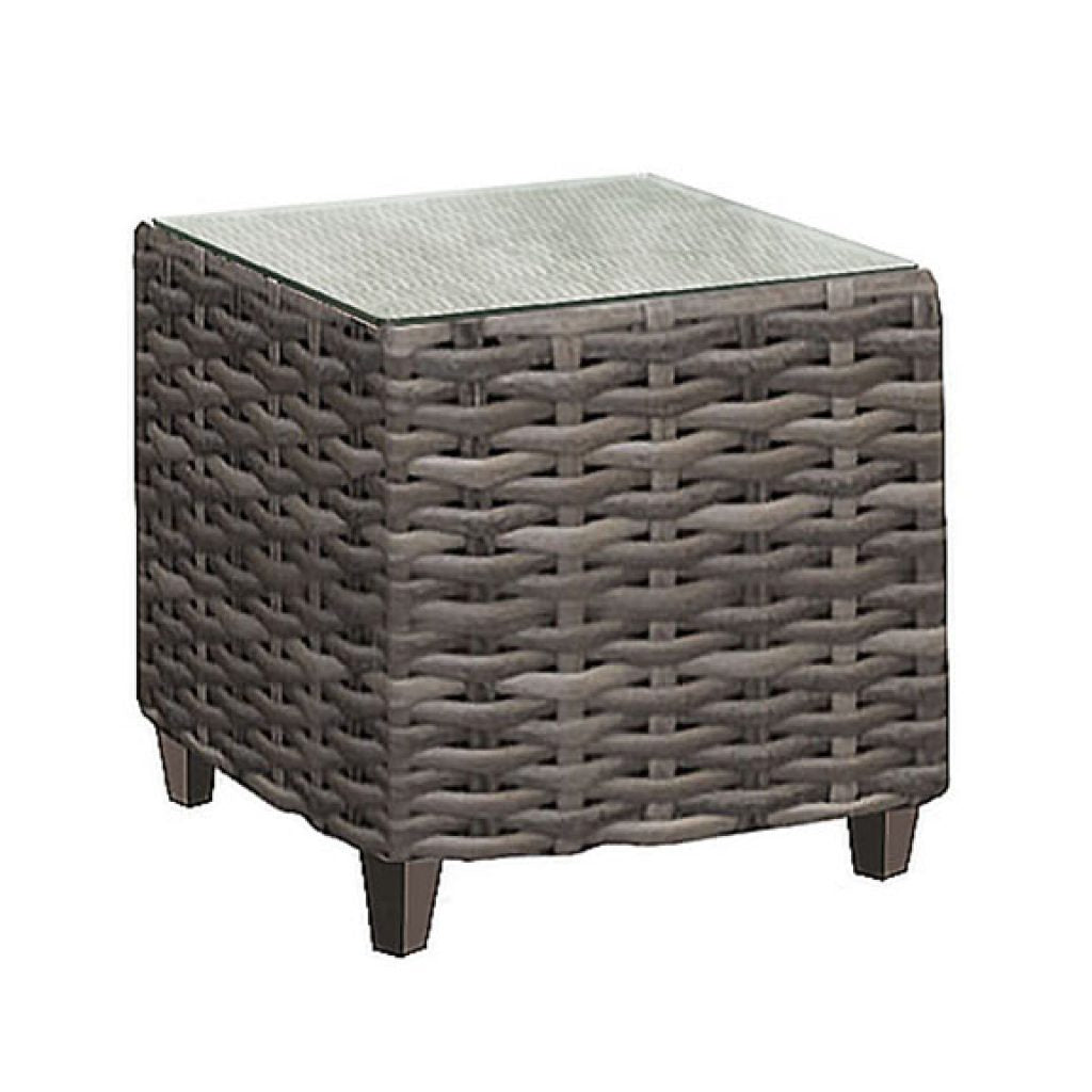 Edgewater - Square End Table w/ Glass