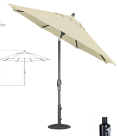 11' Auto Tilt Market Umbrella