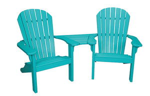 Oceanside Collection - Adirondack Settee with Slide in Table
